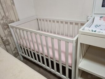 Set postýlka a přebalovací pult Ikea