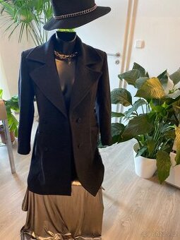 Kasmirovy vlneny vypasovany kabat cerny novy 36