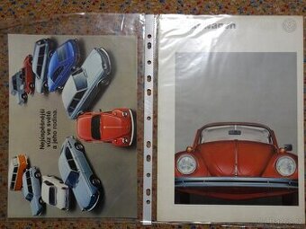 Prospekty VW Volkswagen 1968, 1970 přehled brouk