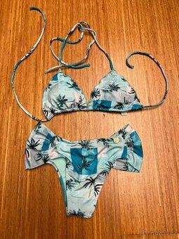 Dvoudílné plavky tyrkysové AquaMentha na 12 let cca