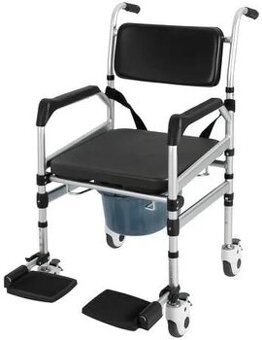 toaletní židle s kolečky , skládací