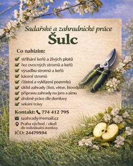 Sadařské a zahradnické práce