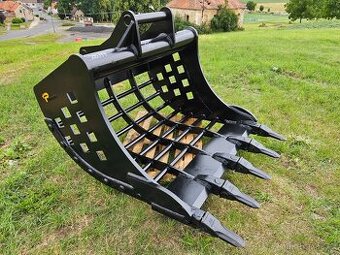 Prosévací / katrovací lopata se zuby, 150cm s upínáním S70