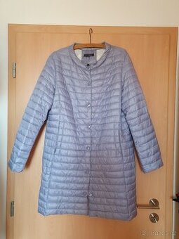 Bleděmodrý prošívaný kabát XL
