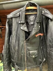 Moto bunda kožená černá