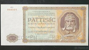 5000Ks 1944 série 4Kl-perforovaná/specimen-neprošla oběhem