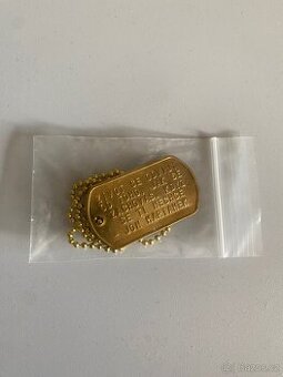 Jon Marianek gold dog tag - 1