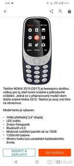 Prodám nový tel Nokia 3310 2xSim