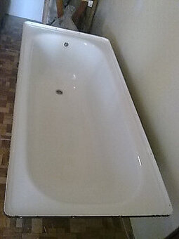 Prodej: ocel.vana 160cm, bílý smalt, samostojící,velmi zach