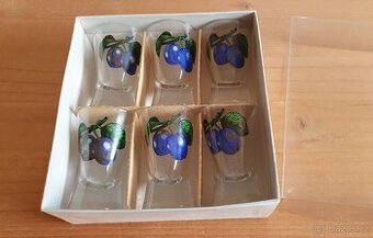 Sada 6 panáků švestka, nové