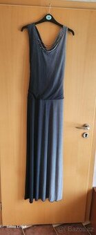 Prodám společenské šaty šedé dlouhé vel. M