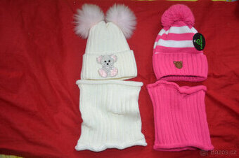 zimní set,dvojitá čepice a nákrčník,nový,čepice jiné 30-135