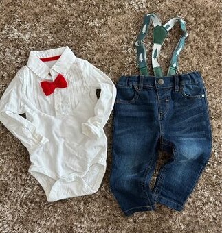 Krásný set vel. 74 ( 6 - 9 měsíců )