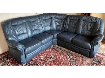 Luxusní rohová kožená sedací souprava, 2592