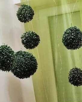 Závěsné koule buxus 6ks