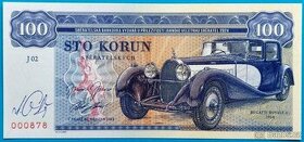 4 ks bankovek z řady auta Zlatá sbírka V. Zapadlíka