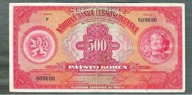 Staré bankovky 500 korun 1929