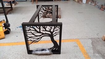 nerezový industriální stůl lavice a komín