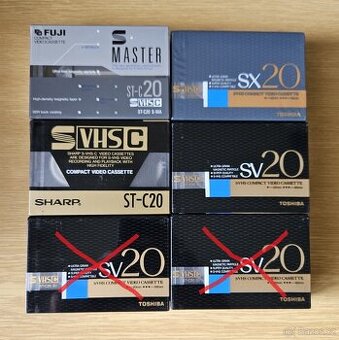 FUJI-SHARP-TOSHIBA Profi Japonské videokazety S-VHS-C