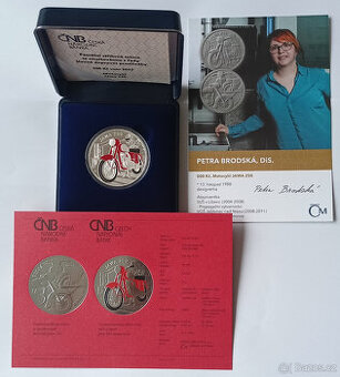 Stříbrná mince 500 Kč 2022 Motocykl Jawa 250 proof