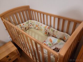 Dětská postýlka Scarlett Laura buk 120 x 60 cm