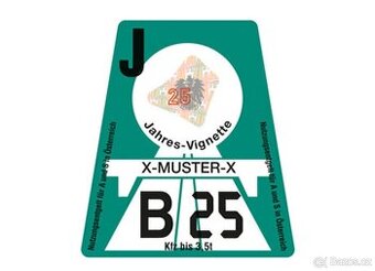 Rakouská dálniční známka 2025 (platná do 31.1.2026)