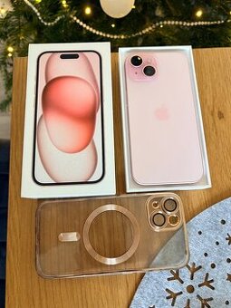 Apple iPhone 15 pink 128GB, v záruce do 8/2027