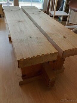 Zahradní lavice, masiv, borovice, rozměr: V/Š/H:46x120 x50