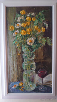 Prodám obraz Karel Frey - Zátiší s korsickým vínem