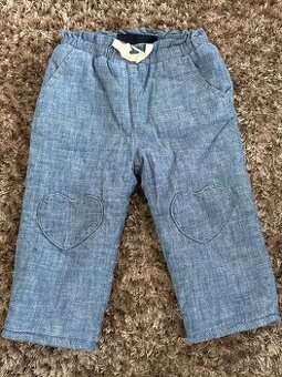 Zateplené kalhoty na zimu pro holčičku 12-18 měsíců