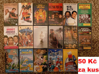 VHS videokazety - Odskúšané - ceny od 50 Kč - český dabing