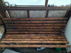 dřevěná retro lavička,lavice styl jednota po rekonstrukci no