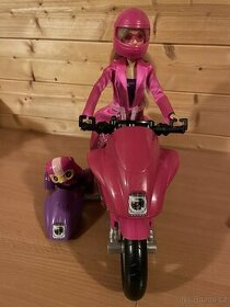 Barbie agentka s motorkou + pejsek