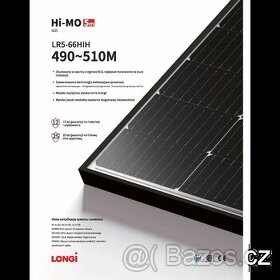 Solární fotovoltaicky panel 510W Longi LR5-66HIH-510M