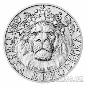 Český lev 2022 1oz stříbrná mince