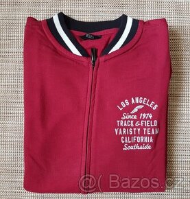 Mikina červená na zips (M) - 1