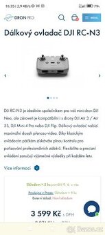 Dálkový ovladač DJI RC-N3

