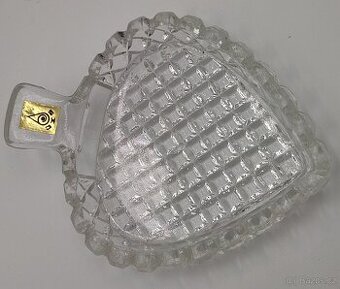 Krásná Stará skleněná miska - Bohemia 11cm x 14cm