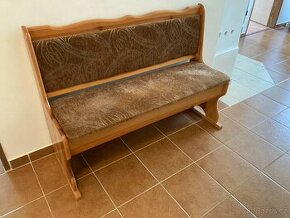 Jídelní rustikální/retro lavice s úložným prostorem - 1