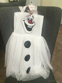 šaty kostým Olaf -nové,vel 110 a 100