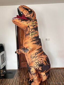 T-rex dinosaurus kostým, maskot, karneval, párty, oslava
