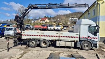 Eur5 valník 6x2 Iveco + HIAB 166 dosah 12.5m