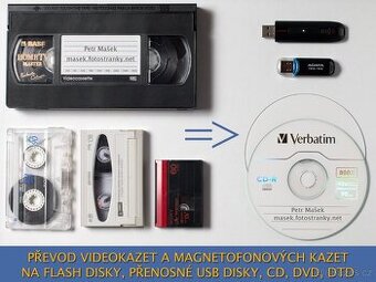 Videokazety VHS na flešku nebo HDD, převod, digitalizace