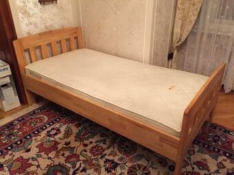 Postel 200x100cm s lamelovým roštem bez matrace