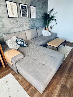 Rozkládací sedačka do L s úložným prostorem