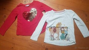 2 x triko 104 H&M, C&A Dl.rukáv holčička