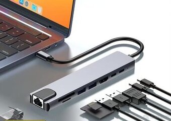 USB-C rozbočovač, 8v1