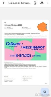 4 denní vstupenka na Colours of Ostrava