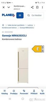 Koupím chladničku s mrazákem Gorenje