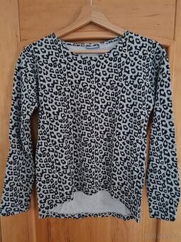Dívčí leopardí mikina zn. Pepperts vel.146-152